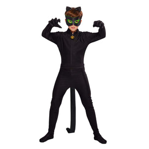 URAQT Costume Cat Noir, Ladybug Noir Classic per M, M 4-6 Anni - Ilgrandebazar