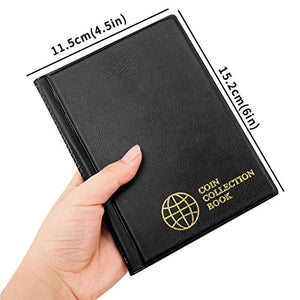 Dimensioni album moneta (11,5x15,2 cm), 12 Tasche / Pagina (3,0x3,0 Cm Per Griglia) - Ilgrandebazar