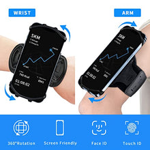 Carica l&#39;immagine nel visualizzatore di Gallery, HLOMOM Porta Cellulare Braccio Staccabile, Porta Telefono Corsa Ruotabile a 360° con Auricolare e Portachiavi, per Fitness, Palestra,Compatibile con iPhone, HUAWEI, Xiaomi, Samsung e Altro