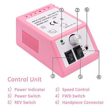 Carica l'immagine nel visualizzatore di Gallery, 20000Giri Fresa per unghie La rettificatrice professionale elettrico di rosa