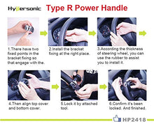 Carica l&#39;immagine nel visualizzatore di Gallery, Pomello per volanti Hypersonic nero veicolo auto Power Handle spinner - Ilgrandebazar