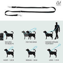 Carica l'immagine nel visualizzatore di Gallery, Happilax Guinzaglio per cani regolabile con 3 misure o 2 Metri, Nero