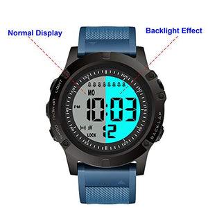 TICCI, orologio da uomo con 8 sveglie vibranti per meditazione, Blue Strap - Ilgrandebazar