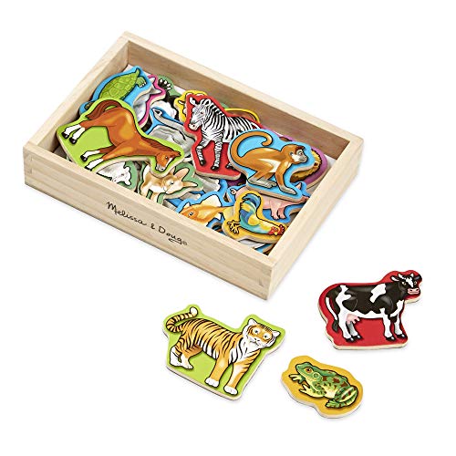 Melissa & Doug- 20 Animali di Legno Magnetizzati Giocattolo, Multicolore - Ilgrandebazar