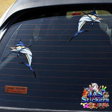 Carica l&#39;immagine nel visualizzatore di Gallery, Marlin pesce spada piccoli adesivi per auto da pesca barche- ST00013TP_SML -... - Ilgrandebazar