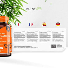 Carica l'immagine nel visualizzatore di Gallery, Ashwagandha Bio 500mg - Puro ed Alta Qualità KSM-66 Senza Riempitivi -...