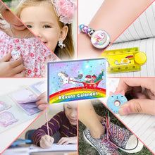 Carica l'immagine nel visualizzatore di Gallery, iZoeL Calendario Avvento 2023 Natale Regalo Unicorno Cancelleria Gioielli per Ragazze - Penna Prenotare Gomma Orecchini Anello Accessori Gioielli per Natale Advent Calendar a Regalo Sorpresa Bambini