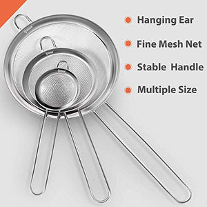 Ipow set di 3 Setaccio/Filtro/Colino/Scolapasta in acciaio inox a Normale - Ilgrandebazar