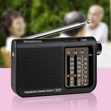 Carica l&#39;immagine nel visualizzatore di Gallery, Retekess V117 - Radio portatile FM/AM/SW con manopola di regolazione, nero