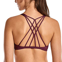Carica l'immagine nel visualizzatore di Gallery, CRZ YOGA Donna Reggiseno Sportivo Yoga Imbottite Rimovibili M, Viola Scuro - Ilgrandebazar