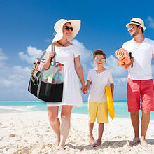 Carica l&#39;immagine nel visualizzatore di Gallery, YOOFAN Borsa da Spiaggia-Borsa Grande a Rete Spiaggia - M, Grigio