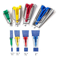 Carica l'immagine nel visualizzatore di Gallery, Bias Tape Maker Kit di strumenti per cucire tessuto trapuntato punteruolo e...