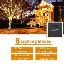Carica l&#39;immagine nel visualizzatore di Gallery, litogo [4 Pacchi] Catena Luminosa Esterno Solare, 56m 480 LED Luci Solari Esterno 8 Modalità Impermeabili Filo di Rame Luci Lucine da Esterno per Giardino, Natale, Patio, Cancello, Matrimonio, Festa