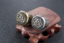 Carica l&#39;immagine nel visualizzatore di Gallery, HIJONES Vichingo Anello Simbolo da Uomo in Acciaio Inox Argento - Ilgrandebazar