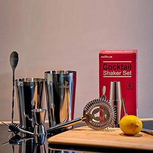 INNÔPLUS Shaker Cocktail Set Kit Barman di 6 Pezzi, Boston Cocktail...