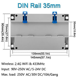 4CH Pro R2 WiFi Interruttore Intelligente Wireless 4 Gang PRO