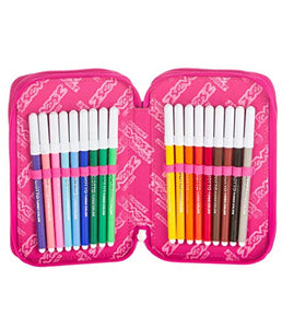 ASTUCCIO scuola SEVEN - MANDALA - 3 scomparti - Blu - pennarelli matite...
