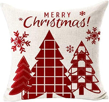Carica l'immagine nel visualizzatore di Gallery, Gspirit 4 Pack Cuscini Divano Pupazzo di Neve di Natale Alce Cotone Biancheria Decorativo Copricuscini Divano 45x45 cm