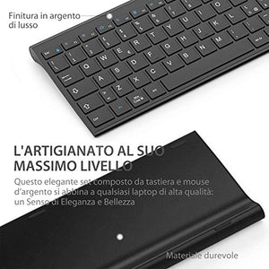 iClever Tastiera e Mouse Wireless - e Portatili Nero