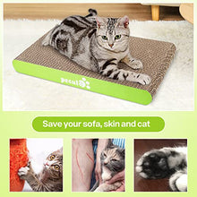 Carica l&#39;immagine nel visualizzatore di Gallery, Pecute Tiragraffi per Gatti Cartone (2 Pack),Graffiatoio per Gatti, Gatto graffiatoio di ricambio, Gattino Tiragraffi Gatto Piccolo Medio Lettino per Gatti con Erba Gatta Inclusa