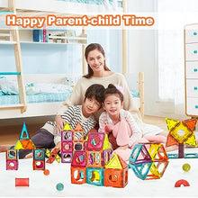 Carica l&#39;immagine nel visualizzatore di Gallery, Beeyouk Giocattoli di Costruzioni Magnetici, 107 Pezzi Set di Costruzione,Regalo di Giochi di Costruzione Magnetici 3D a Tubi per Bambini di 3 4 5 6 7 8