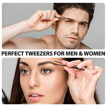Carica l&#39;immagine nel visualizzatore di Gallery, Set di pinzette per sopracciglia, Terresa 4 Pcs alta precisione Nero