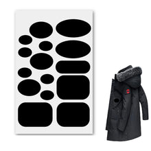 Carica l&#39;immagine nel visualizzatore di Gallery, 15 pezzi Toppe di riparazione per piumini, kit con patch,autoadesive,morbide, impermeabili, resistenti agli strappi in tessuto di nylon per fissare i fori nei vestiti, nei sacchi a pelo