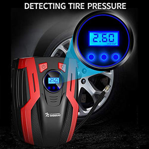 Compressore Aria Portatile Mini Pompa Elettrica Ricaricabile per Pneumatici... - Ilgrandebazar