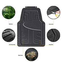 Carica l&#39;immagine nel visualizzatore di Gallery, AmazonBasics - Set da 4 tappetini in gomma per auto, SUV, camion, Nero