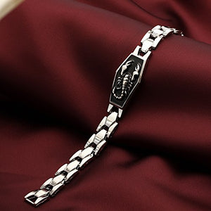 ODETOJOY segno zodiacale Scorpione bracciale da uomo in acciaio INOX catena... - Ilgrandebazar