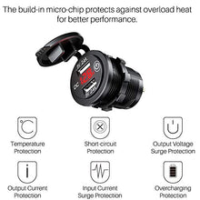 Carica l'immagine nel visualizzatore di Gallery, YGL Impermeabile Caricatore per auto doppio USB con Switch, Presa Rosso-4.8A