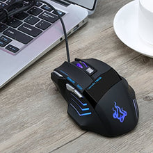 Carica l'immagine nel visualizzatore di Gallery, QueenDer Mouse Gaming,Gioco/Lavoro Wired USB Mouse,Ergonomico Lampada black
