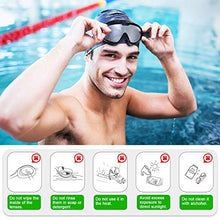 Carica l&#39;immagine nel visualizzatore di Gallery, Flagicon Occhiali da Nuoto, Antiappannamento Nessuna Perdita Adulti - Nero