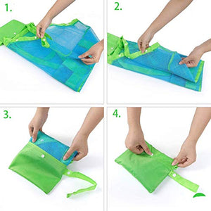 non-branded Large Borsa da Spiaggia a Rete Anti-Sabbia,2 Pezzi...