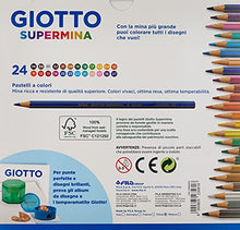 Carica l'immagine nel visualizzatore di Gallery, GIOTTO Supermina - Astuccio da 24 Matite a Pastello Colorate, 3.8mm