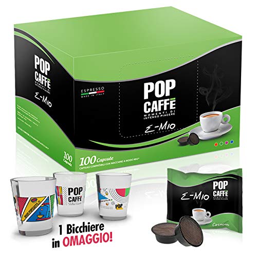 100 CAPSULE POP CAFFE' E-MIO 2 CREMOSO COMPATIBILI LAVAZZA A MODO MIO - Ilgrandebazar