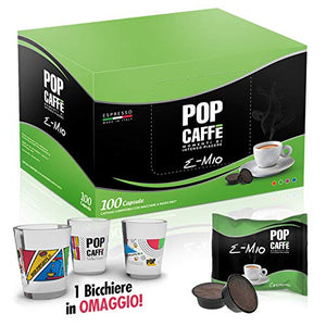 100 CAPSULE POP CAFFE' E-MIO 2 CREMOSO COMPATIBILI LAVAZZA A MODO MIO - Ilgrandebazar