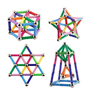 Veatree 206 Pezzi Puzzle Blocchi magnetici Giocattoli, 10colors-206pcs