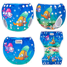 Carica l'immagine nel visualizzatore di Gallery, Luxja Riutilizzabile Pannolini da nuoto (Confezione 2), Balene + Pesci