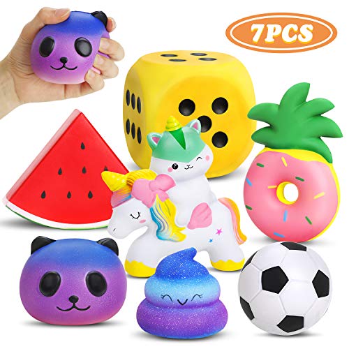lenbest 7PCS Squishy Giocattoli, Kawaii Lento Aumento Giocattoli Morbidosi -... - Ilgrandebazar