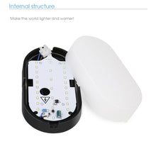 Carica l&#39;immagine nel visualizzatore di Gallery, M EGA MEGACUBE Ovale Lampada da Parete Esterno LED Nero 10w - Ilgrandebazar