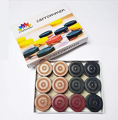 Carrom Moneta Set da 24 Monete Legno Di Sheesham Champion carrom monete +... - Ilgrandebazar