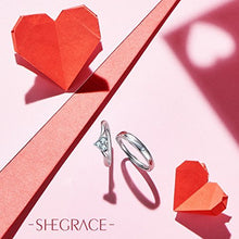 Carica l&#39;immagine nel visualizzatore di Gallery, SHEGRACE Coppia di Anelli in Argento Sterling 925 con Zirconi 3A, Anello A4 - Ilgrandebazar