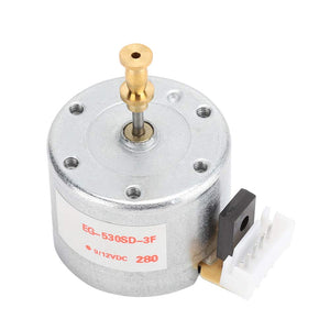 ASHATA Motore per Giradischi, Motore per Giradischi con registratore in Vinile con Spazzola a 3 velocità DC 12V, con Foro di Montaggio da 25 mm e velocità di Rotazione 78 Giri,Robusto e Durevole