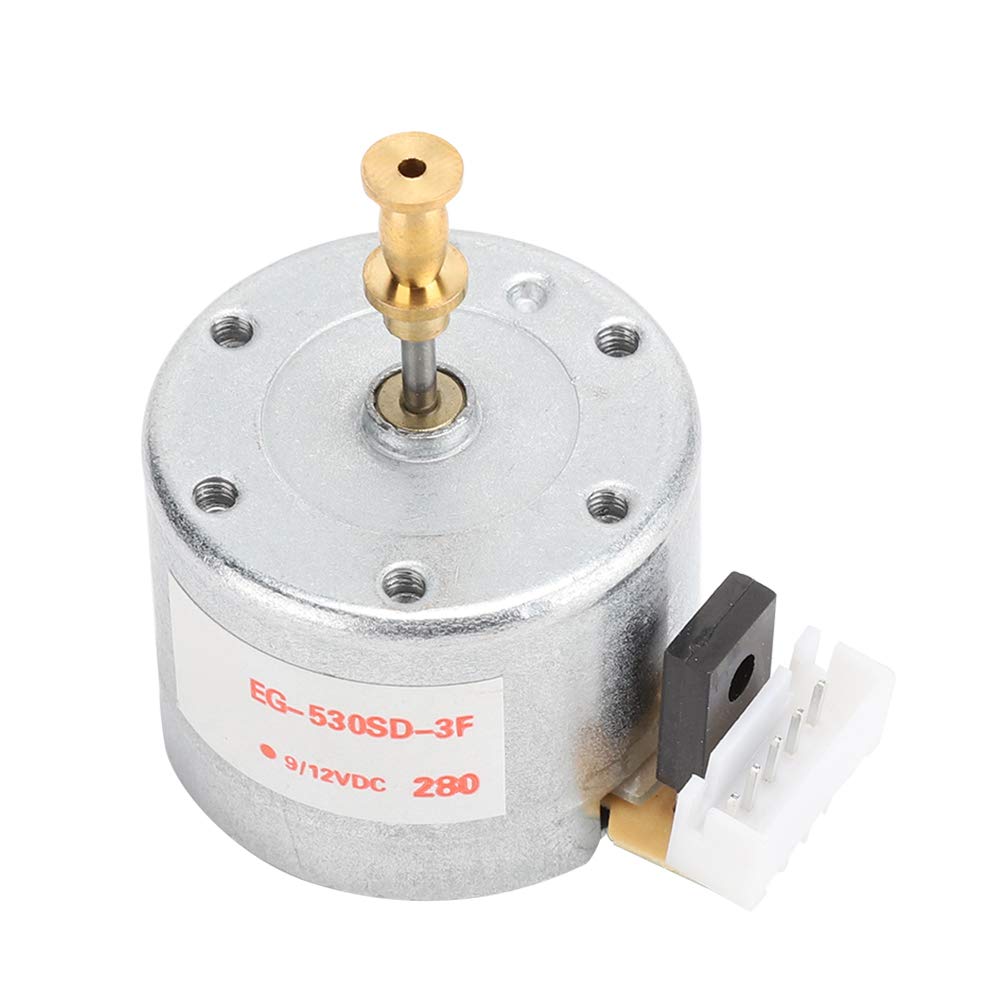 ASHATA Motore per Giradischi, Motore per Giradischi con registratore in Vinile con Spazzola a 3 velocità DC 12V, con Foro di Montaggio da 25 mm e velocità di Rotazione 78 Giri,Robusto e Durevole