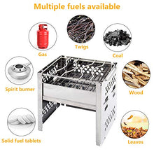 Carica l'immagine nel visualizzatore di Gallery, CestMall Stufa Portatile in Acciaio Inox a Legna Leggera per Portatile...