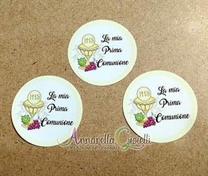 20 pezzi Adesivi tondi Prima Comunione, 40 millimetri, etichette cresima,... - Ilgrandebazar