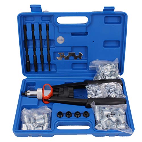 CCLIFE Pinza rivettatrice professionale con150 rivetti filettati M5 M6 M8... - Ilgrandebazar
