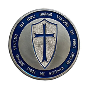 Eillwin Templar raro placcato argento moneta Knight religiosa da collezione... - Ilgrandebazar