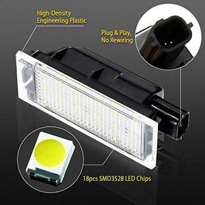 Audew Luci Targa LED Bianco 12V per Renault Twingo Clio Megane Lagane - Ilgrandebazar